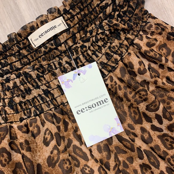 NWT EE:SOME MIDI LEOPARD SKIRT - Picture 3 of 5